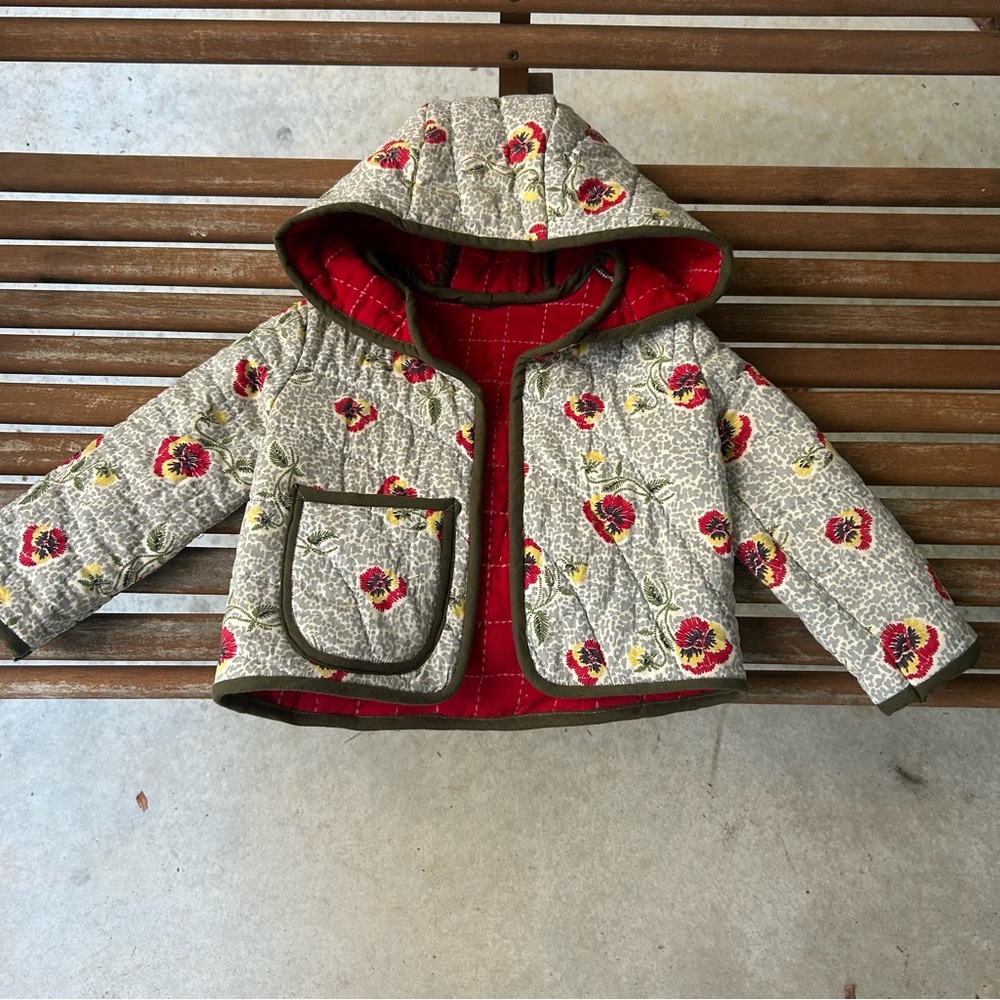 Handmade Floral Quilted Kids Jacket -